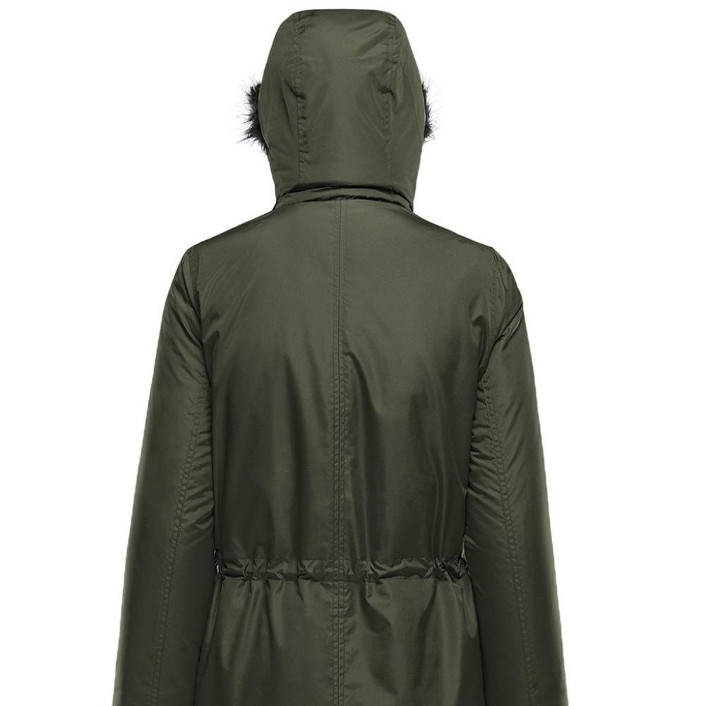 *SALE* Parka - Green Hooded Parka with Fur Trim - Picture 9 of 9